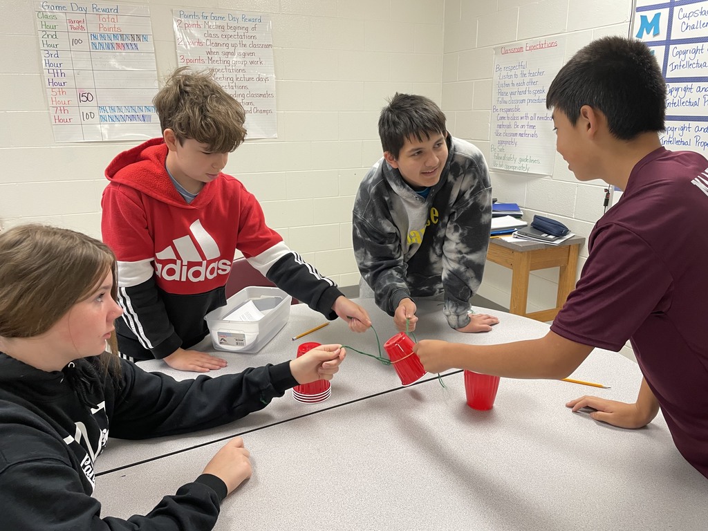 7th Grade STEM team stacking cups