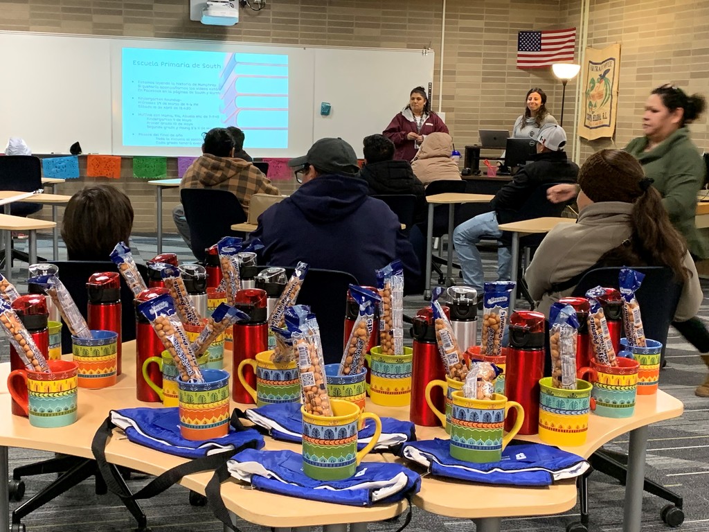 parents of English Learners gathered for presentations by our staff members