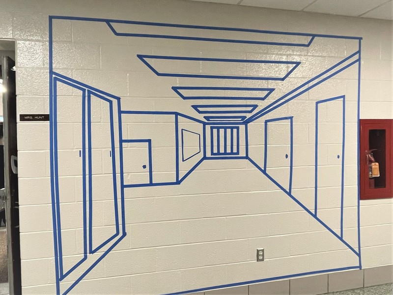 perspective tape murals